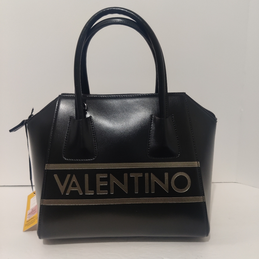 Valentino By Mario Valentino Logo Leather Tote NWT MSRP $945